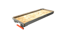 TIROIR 500x1200 mm - 70% - 500Kg - Plateau Bois + Bordure acier - fermé