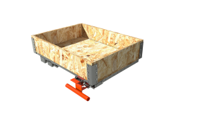 TIROIR 800x600 mm - 100% - 500Kg - Sur lisse - Plateau Bois + Caisse bois fermé