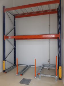 Tiroirs STOCK3P fixés au sol sous rayonnage
