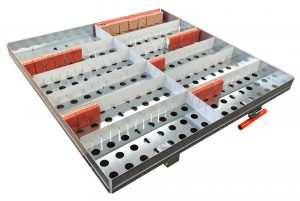 Tiroir extensible à séparateurs modulables